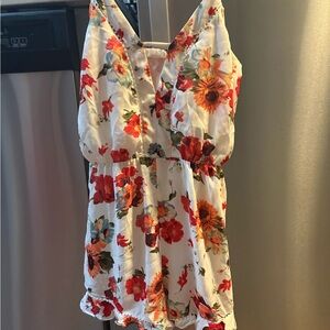 Floral Sleeveless Romper